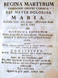 Regina martyrum, 1730.
